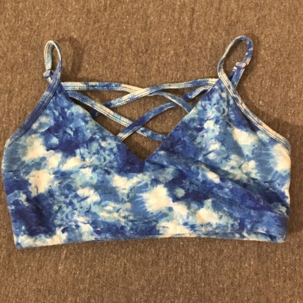 Strappy sports bra